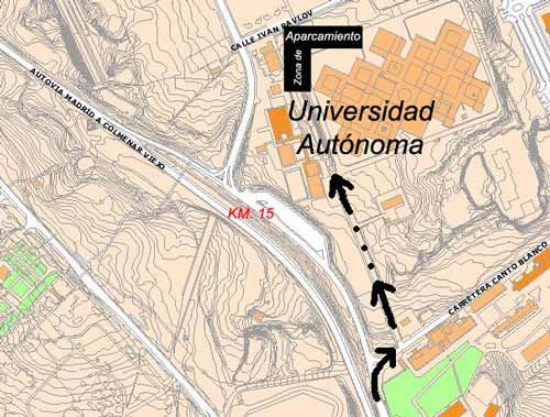 Plano de acceso a la UAM